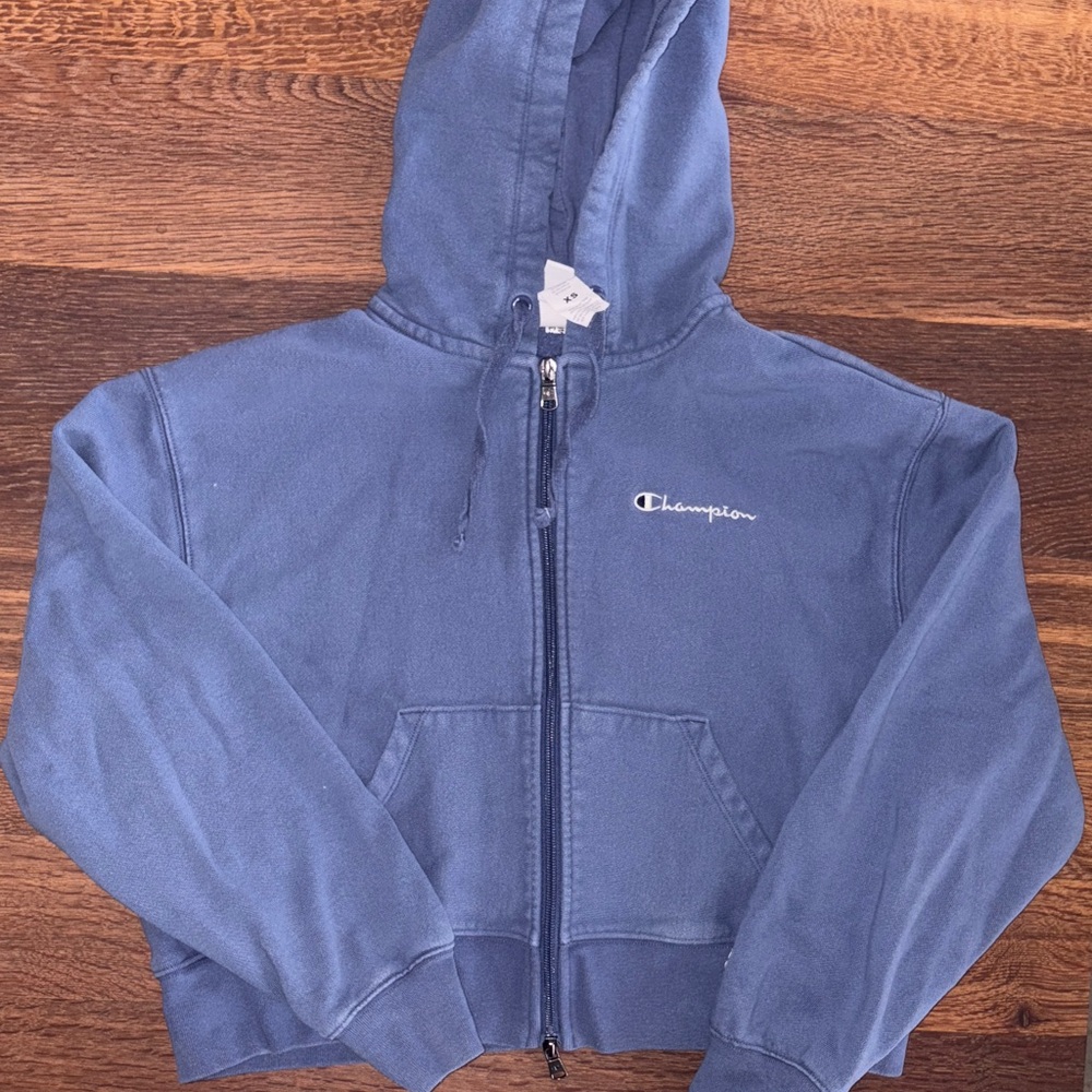 Champion Slate Blue Zip-Up Hoodie